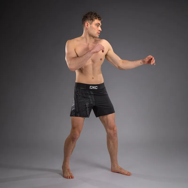 Karate Combat by Venum Fight Shorts - Black/Grey - Image 4