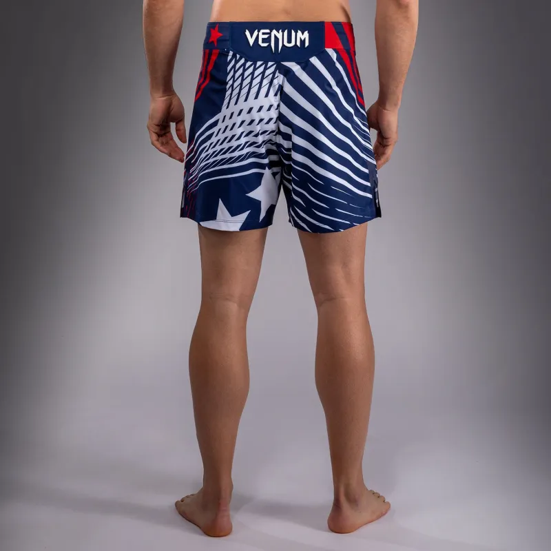 Men's Official UFC Freedom 250 by Venum Blue Authentic Fight Night Short Fit Fight Short -Garcia - Image 4
