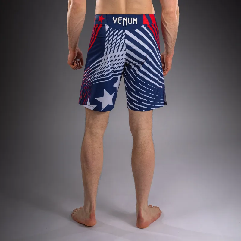 Men's Official UFC Freedom 250 by Venum Blue Authentic Fight Night Long Fit Fight Short - Image 5