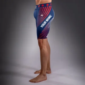 Men's Official UFC Freedom 250 by Venum Blue Personalized Authentic Fight Night Vale Tudo Short