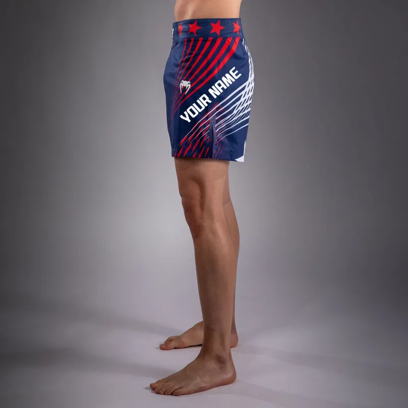 Men's Official UFC Freedom 250 by Venum Blue Personalized Authentic Fight Night Short Fit Fight Short