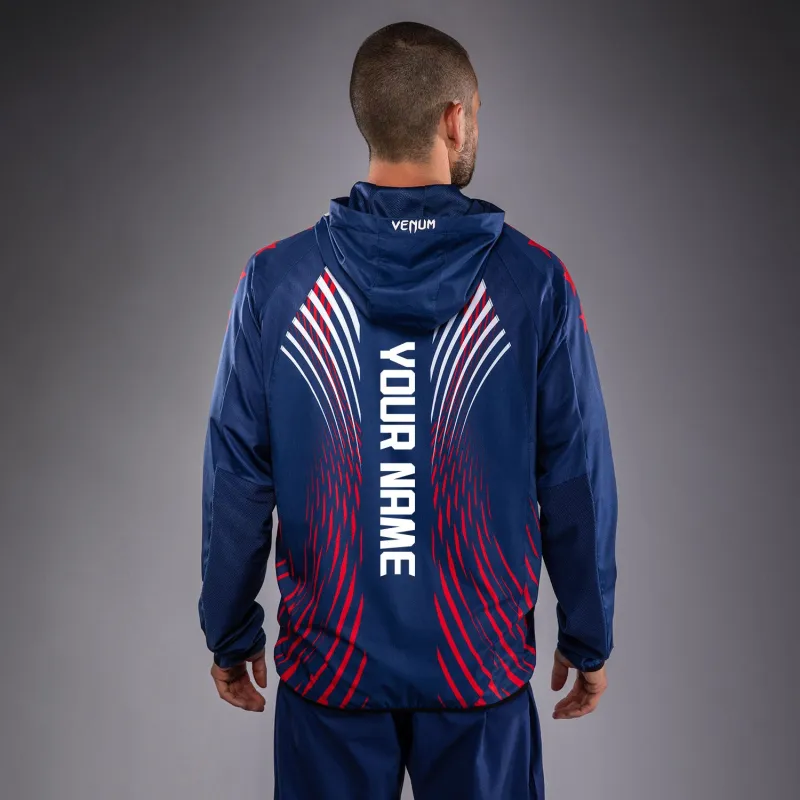 Men's Official UFC Freedom 250 by Venum Blue Personalized Authentic Fight Night Walkout Hoodie
