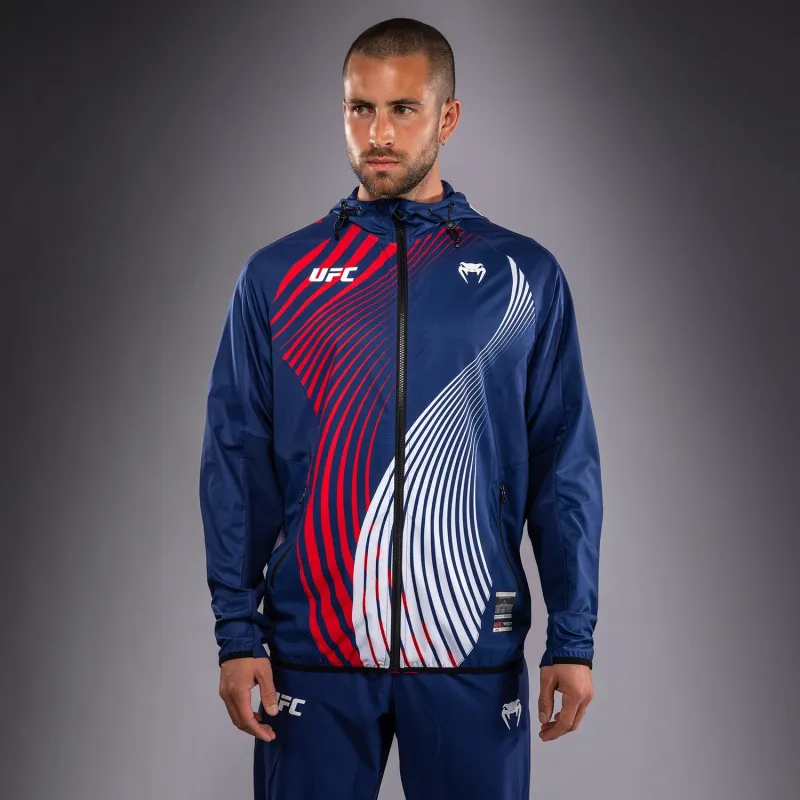 Men's Official UFC Freedom 250 by Venum Blue Personalized Authentic Fight Night Walkout Hoodie - Image 2