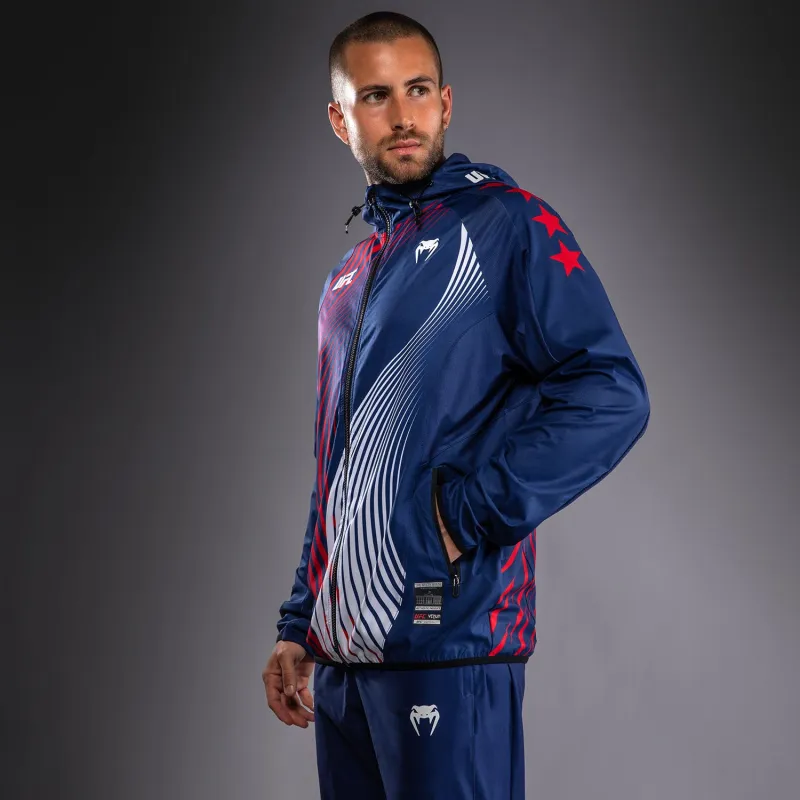 Men's Official UFC Freedom 250 by Venum Blue Personalized Authentic Fight Night Walkout Hoodie - Image 3