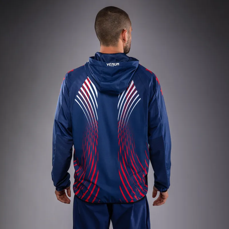 Men's Official UFC Freedom 250 by Venum Blue Personalized Authentic Fight Night Walkout Hoodie - Image 4