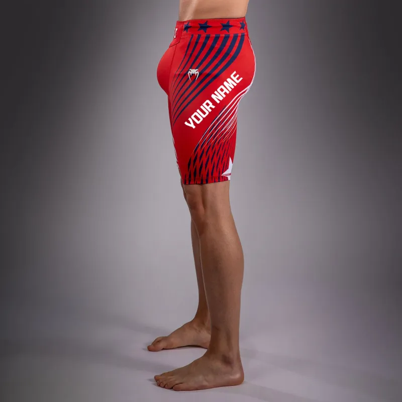 Men's Official UFC Freedom 250 by Venum Red Personalized Authentic Fight Night Vale Tudo Short