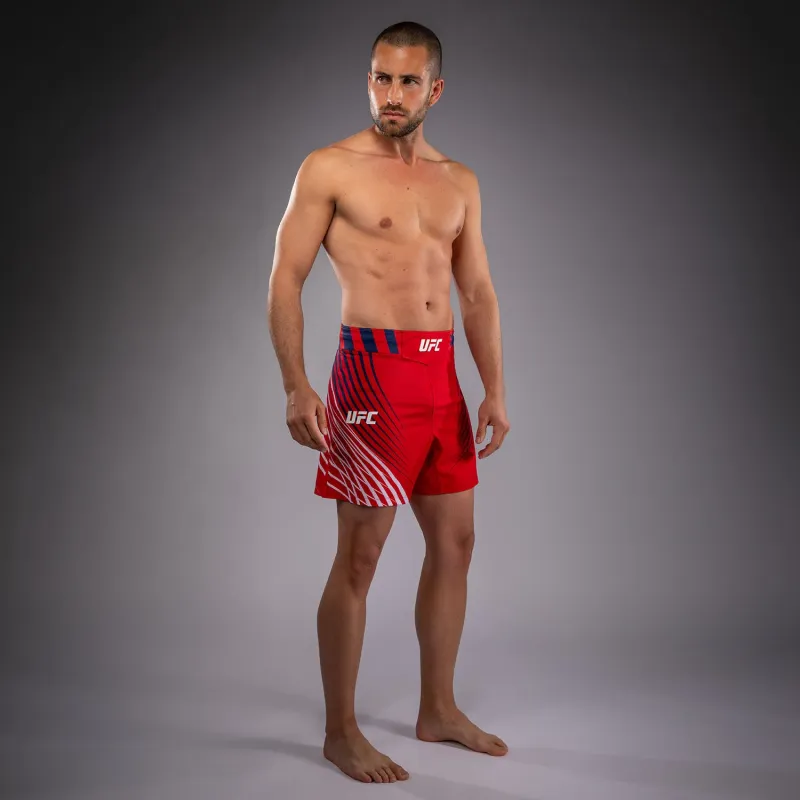 Men's Official UFC Freedom 250 by Venum Red Personalized Authentic Fight Night Short Fit Fight Short - Image 5