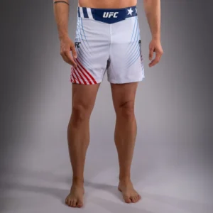 Men's Official UFC Freedom 250 by Venum White Authentic Fight Night Short Fit Fight Short