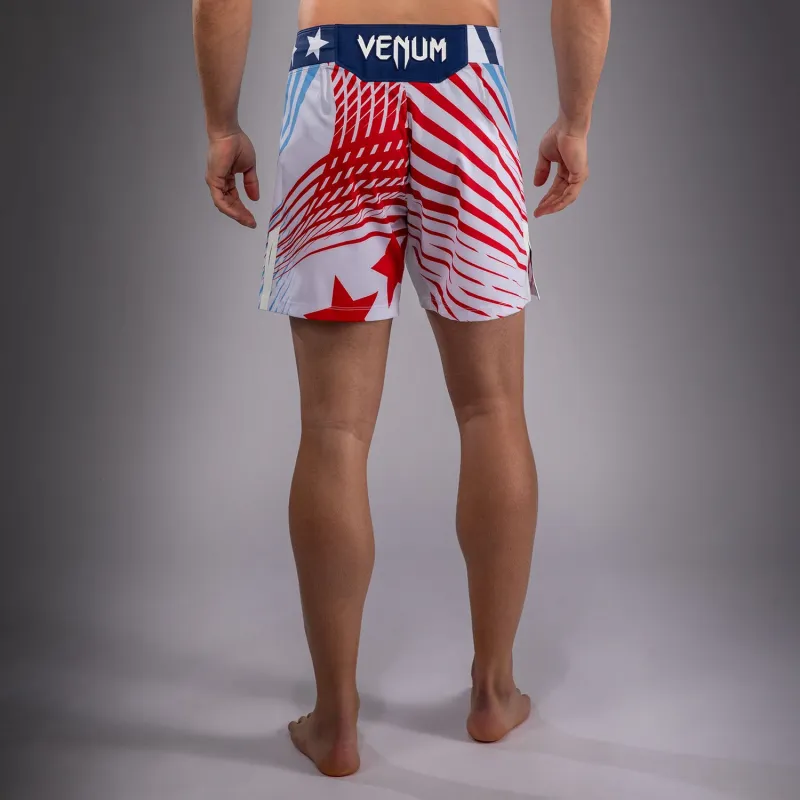 Men's Official UFC Freedom 250 by Venum White Authentic Fight Night Short Fit Fight Short - Image 4