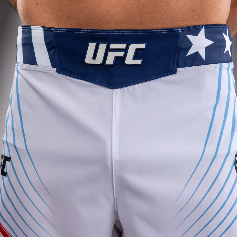 Men's Official UFC Freedom 250 by Venum White Authentic Fight Night Short Fit Fight Short - Image 5