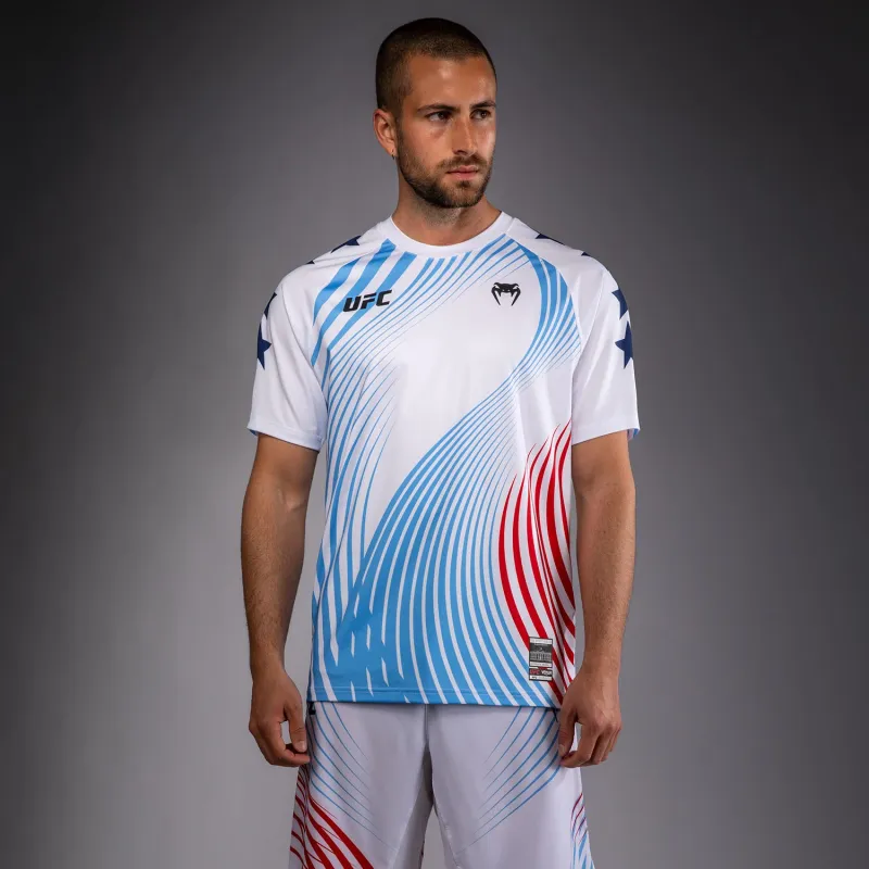 Men's Official UFC Freedom 250 by Venum White Personalized Authentic Fight Night Walkout Jersey - Image 2