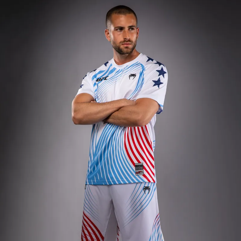 Men's Official UFC Freedom 250 by Venum White Personalized Authentic Fight Night Walkout Jersey - Image 4