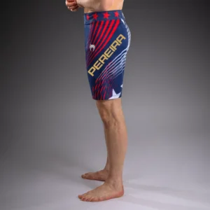 Men's UFC Freedom 250 by Venum Blue Authentic Fight Night Long Fit Fight Short-PEREIRA