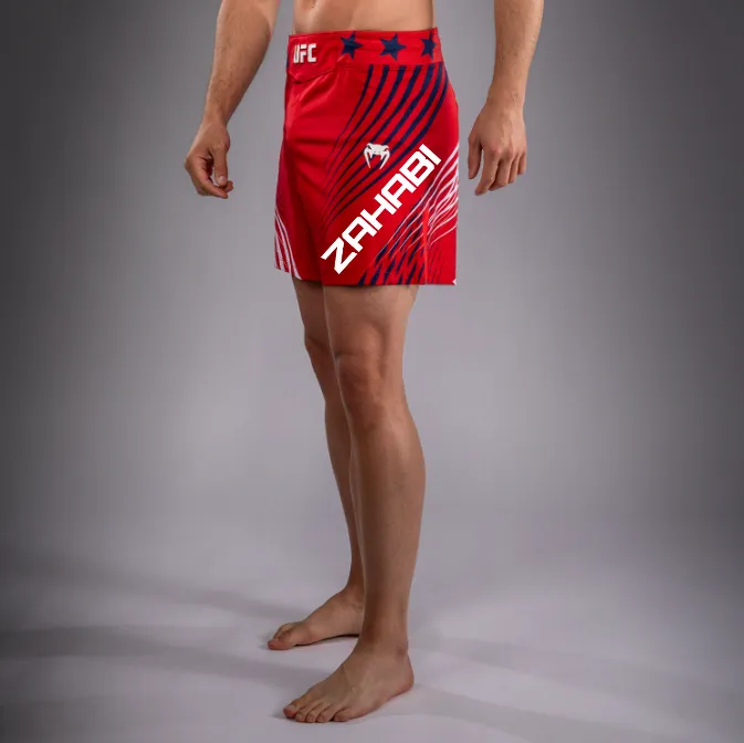 Men's UFC Freedom 250 by Venum Red Authentic Fight Night Short Fit Fight Short-ZAHABI