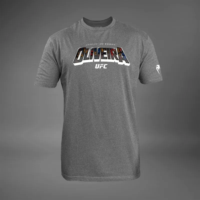 Men's UFC Unrivaled by Venum Heather Grey Charles Oliveira T-Shirt