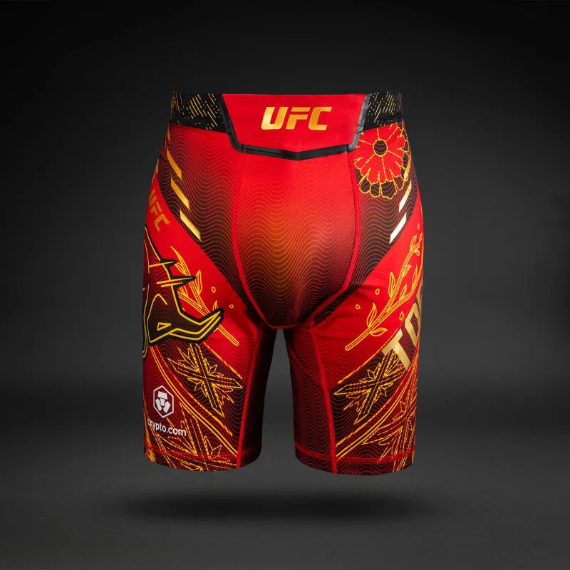 Men's UFC Unrivaled by Venum Red Ilia Topuria Vale Tudo Short - Image 2