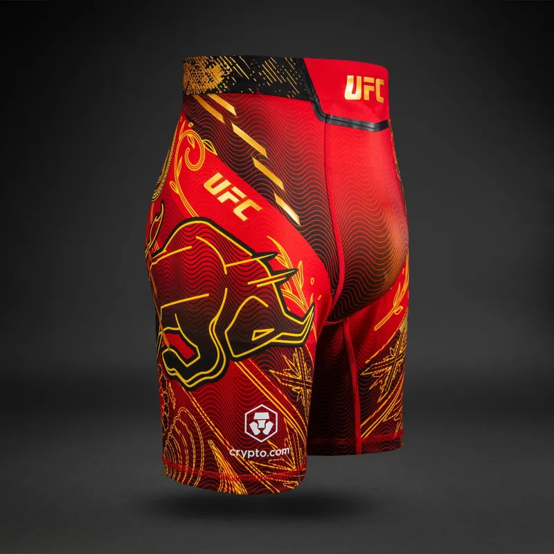 Men's UFC Unrivaled by Venum Red Ilia Topuria Vale Tudo Short - Image 4