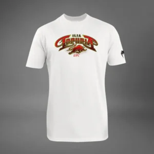 Men's UFC Unrivaled by Venum White Ilia Topuria T-Shirt