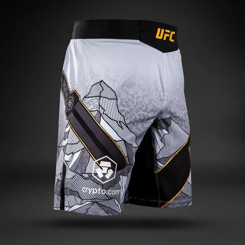 Men's UFC Unrivaled by Venum White Islam Makhachev Long Fit Fight Short - Image 3