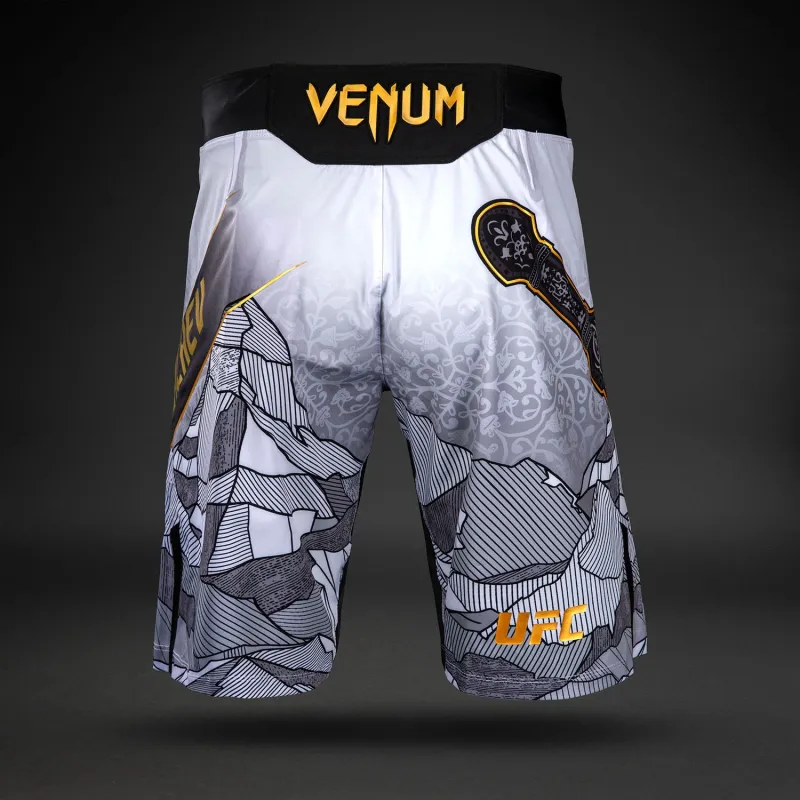 Men's UFC Unrivaled by Venum White Islam Makhachev Long Fit Fight Short - Image 4