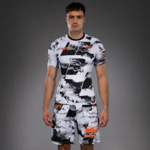 Men's UFC Zenith by Venum White Authentic Fight Week Performance Short Sleeve Rashguard