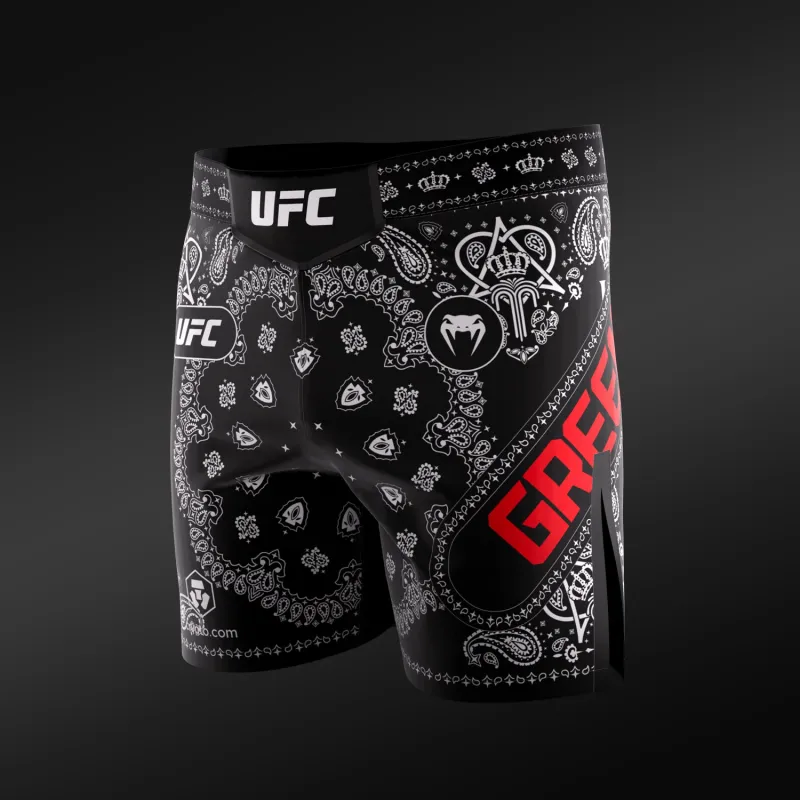 Men’s UFC Adrenaline Unrivaled by VENUM Black King Green Short Fit Fight Short