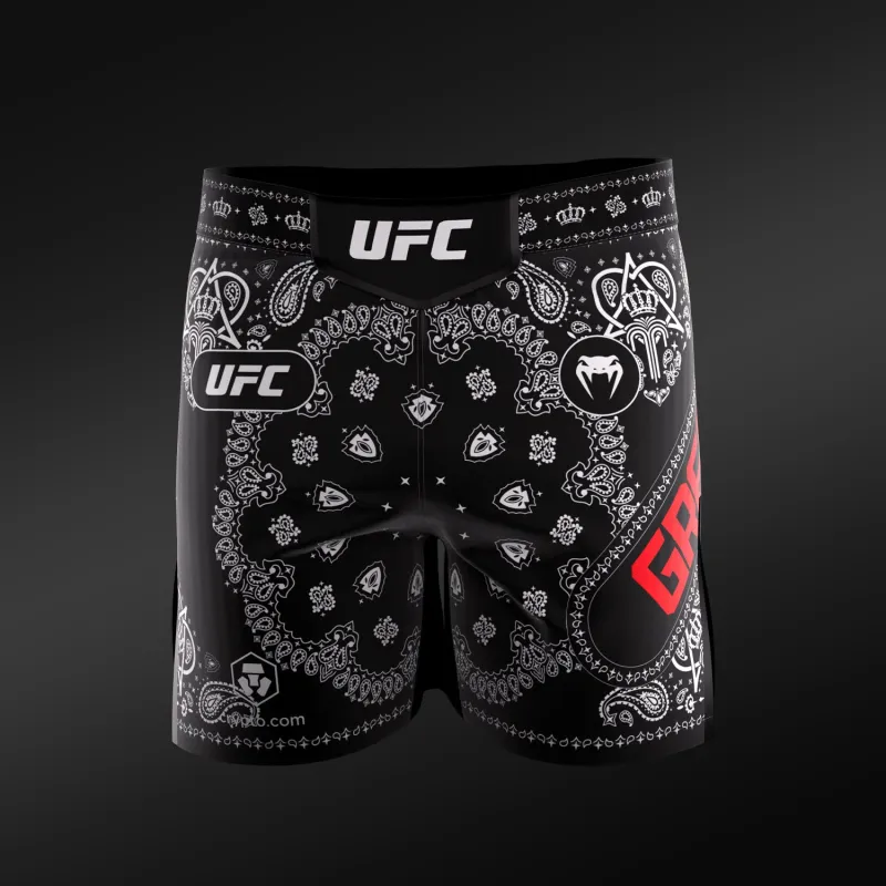 Men’s UFC Adrenaline Unrivaled by VENUM Black King Green Short Fit Fight Short - Image 3