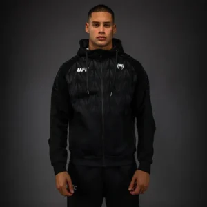 Men’s UFC Zenith by Venum Replica Black Zip Hoodie Personalized