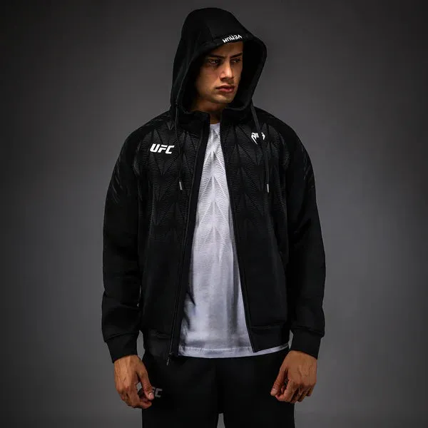 Men’s UFC Zenith by Venum Replica Black Zip Hoodie Personalized - Image 2