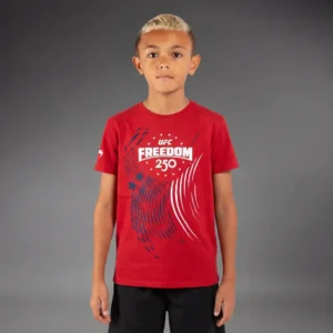 Official UFC Freedom 250 Official Weigh-In Kids Tshirt - Red