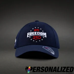 Official UFC Freedom 250 Personalized Authentic Fight Night Cap - Navy