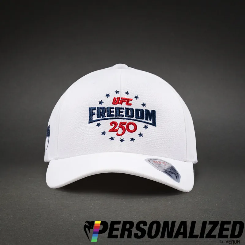 Official UFC Freedom 250 Personalized Authentic Fight Night Cap - White