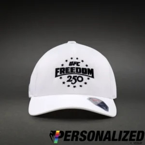 Official UFC Freedom 250 Personalized Authentic Fight Night Cap - White/Black