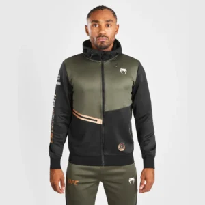 UFC Adrenaline by Venum Fight Week Men’s Zip Hoodie - Khaki/Bronze