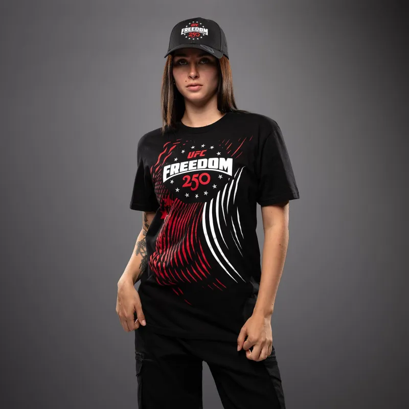 UFC Freedom 250 Official Weigh-In Tshirt - Black/White - Image 3