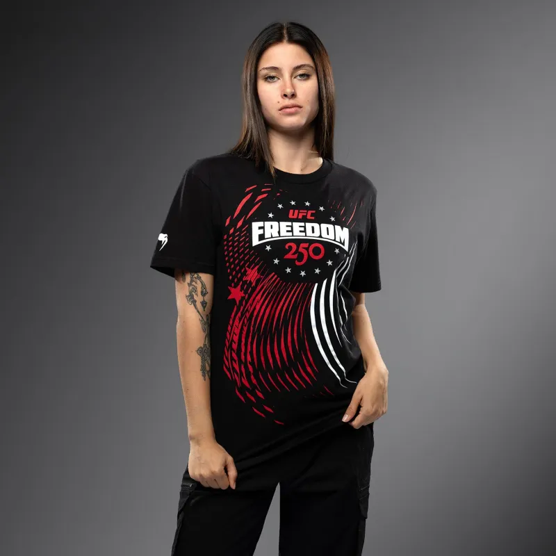 UFC Freedom 250 Official Weigh-In Tshirt - Black/White - Image 4