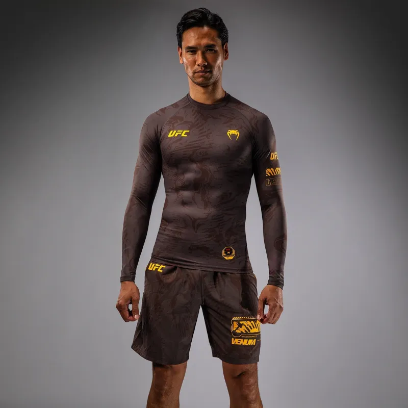 UFC Fusion by Venum Fight Week Men’s Performance Long Sleeve Rashguard - Earthen Brown