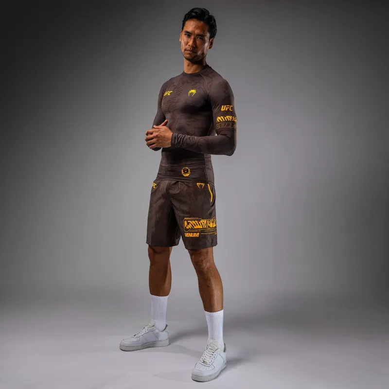 UFC Fusion by Venum Fight Week Men’s Performance Long Sleeve Rashguard - Earthen Brown - Image 5