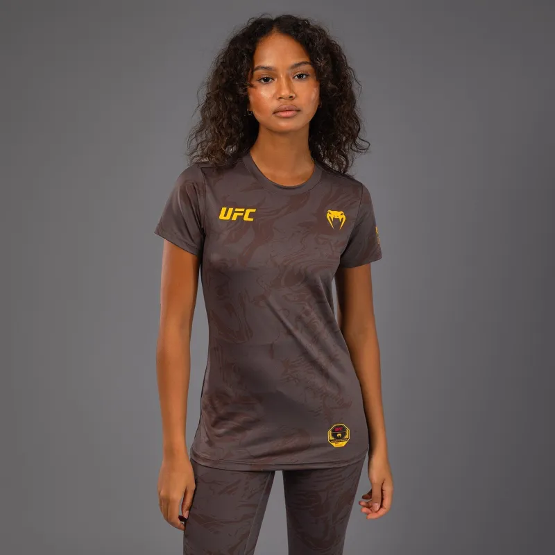 UFC Fusion by Venum Fight Week Women’s Dry-Tech T-Shirt - Earthen Brown