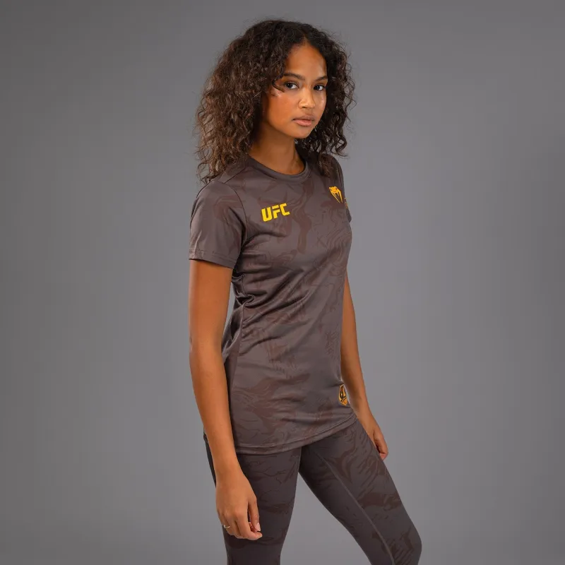 UFC Fusion by Venum Fight Week Women’s Dry-Tech T-Shirt - Earthen Brown - Image 3