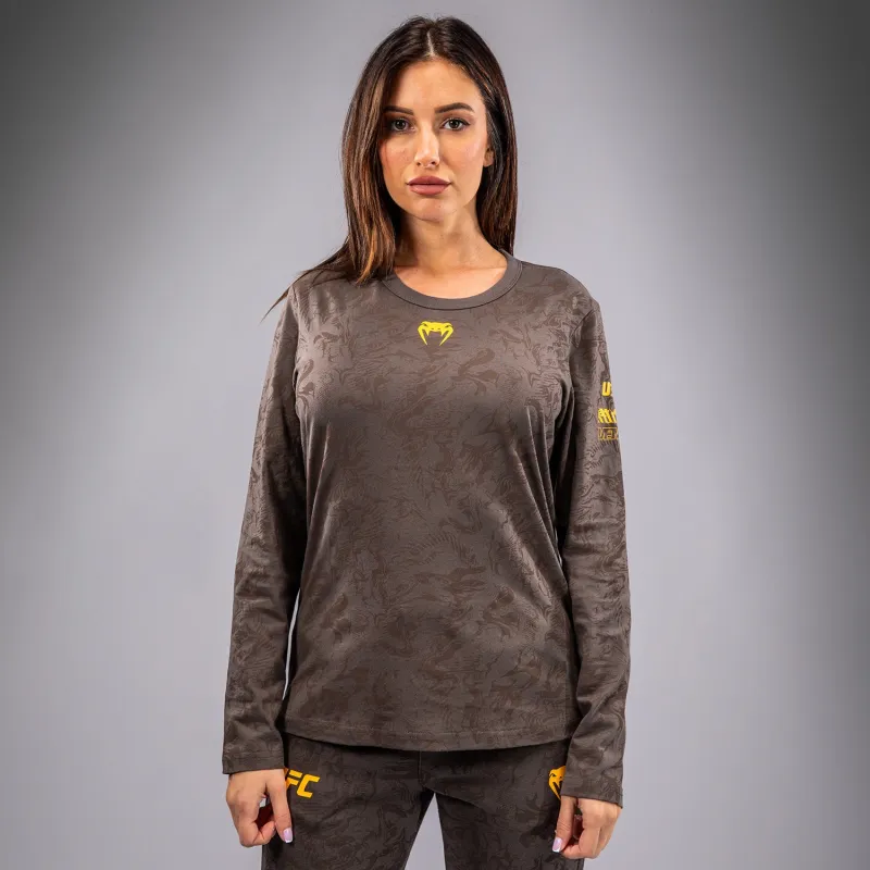 UFC Fusion by Venum Fight Week Women’s Long Sleeve Cotton T-Shirt - Earthen Brown - Image 5