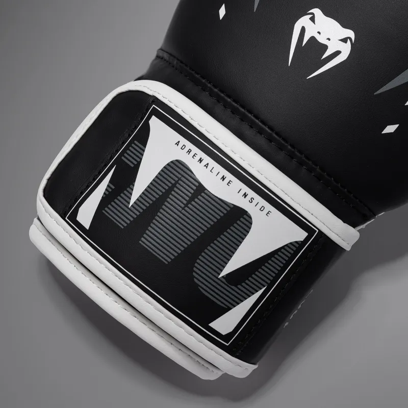 Venum Adrenaline Boxing Gloves - Black/Silver Grey - Image 3
