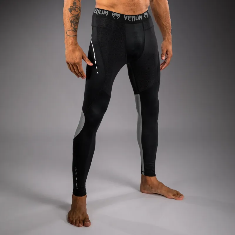 Venum Adrenaline Spats - Black/Silver Grey - Image 2
