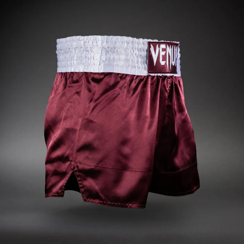 Venum Classic Muay Thai Shorts - Burgundy - Image 3