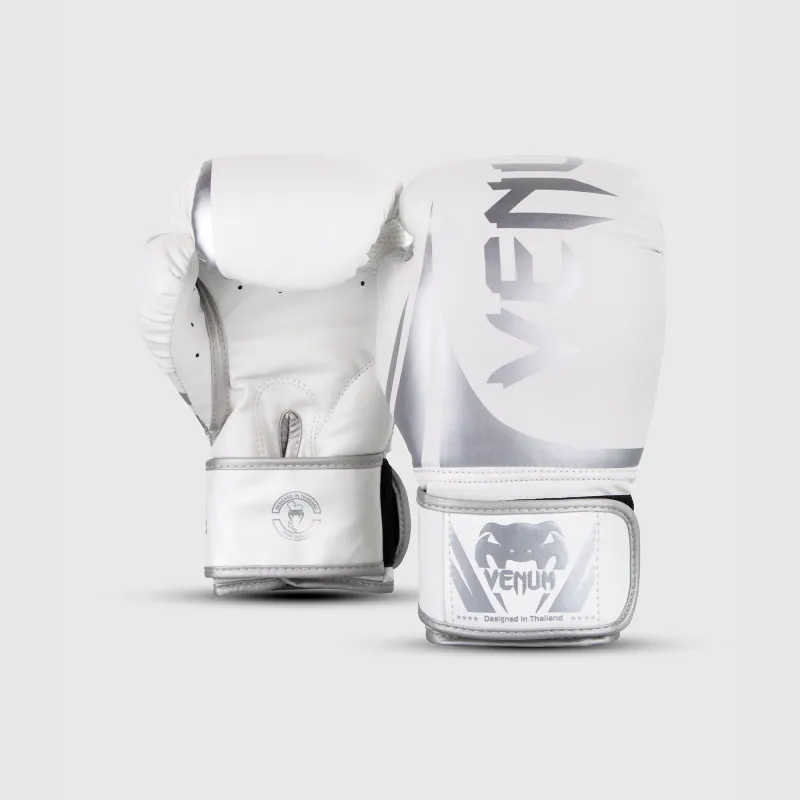 Venum Challenger 2.0 Boxing Gloves - White/Silver - Image 2