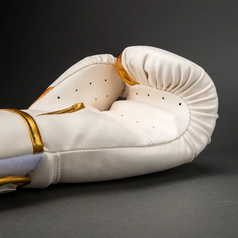 Venum Challenger 2.5 Boxing Gloves – White/Gold - Image 3
