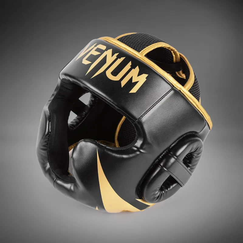 Venum Challenger Headgear - Black/Gold - Image 3