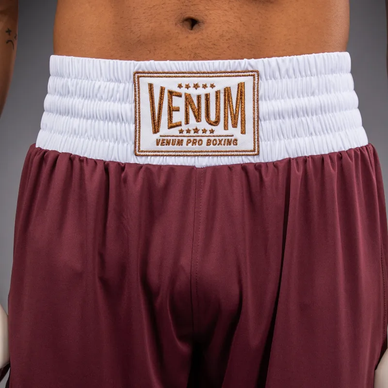 Venum Classic Boxing Shorts - Burgundy - Image 4