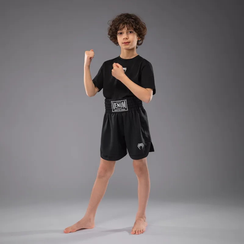 Venum Classic Kids Boxing Shorts - Black - Image 5