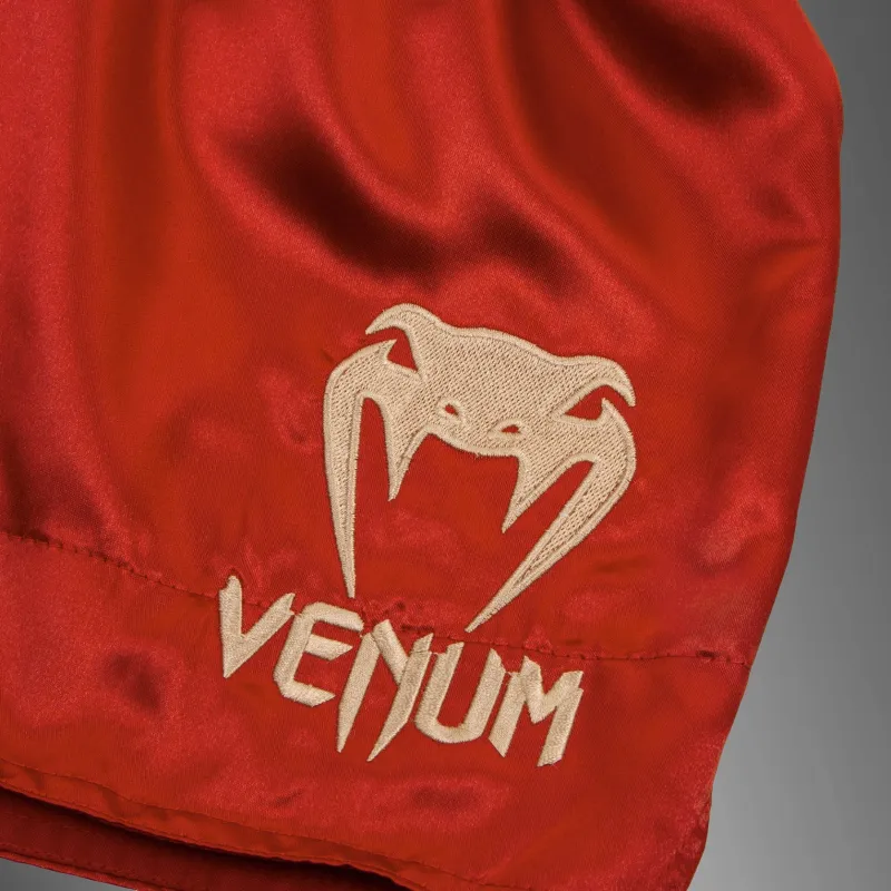 Venum Classic Muay Thai Short - Bordeaux/gold - Image 4